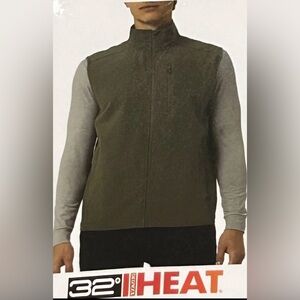 Olive Green Vest with Gray Sleeves